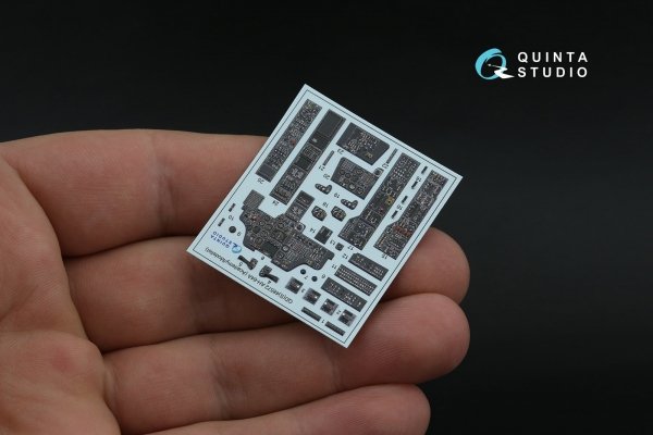Quinta Studio QD48572 AH-64A 3D-Printed &amp; coloured Interior on decal paper (Academy/Modelist) 1/48