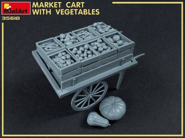 MiniArt 35623 MARKET CART WITH VEGETABLES 35623 1/35