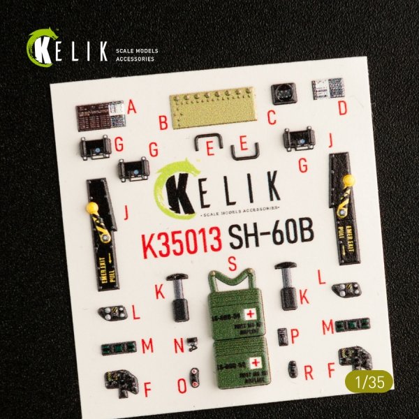 KELIK K35012 SH-60F OCEAN HAWK INTERIOR 3D DECALS FOR KITTY HAWK KIT 1/35