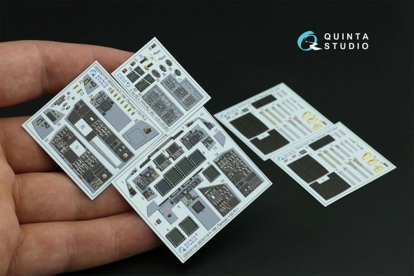 Quinta Studio QD32119 F-15E 3D-Printed &amp; coloured Interior on decal paper ( Tamiya ) 1/32