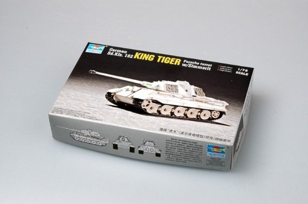 Trumpeter 07292 King Tiger Porsche Turret w/Zimmerit (1:72)