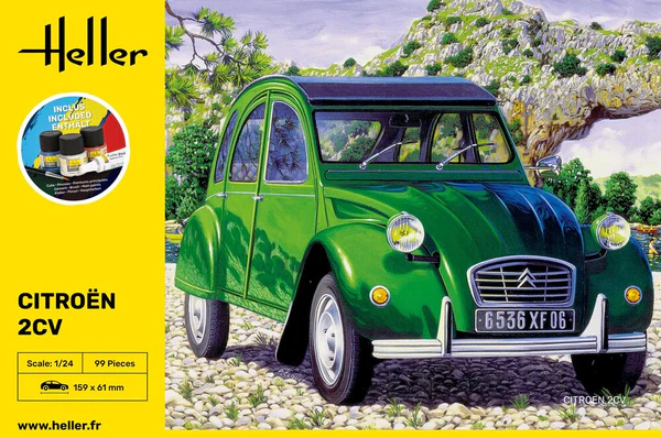Heller 56765 STARTER KIT Citroën 2CV 1/24
