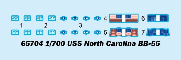I Love Kit 65704 Top Grade North Carolina BB-55 1/700