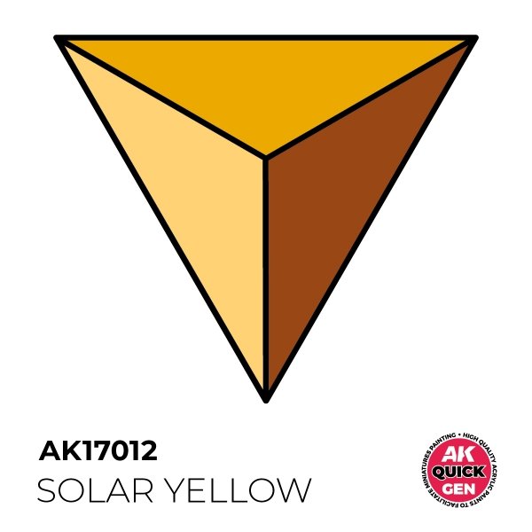 AK Interactive AK17012 SOLAR YELLOW – QUICK GEN COLOR 18ml