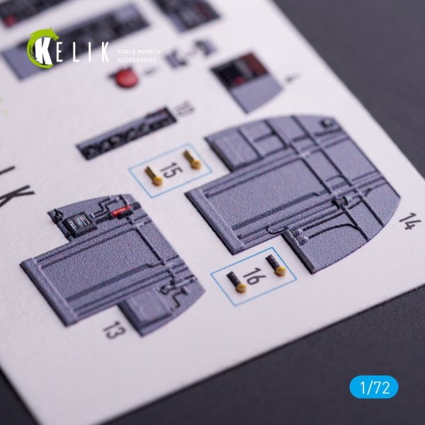 Kelik K72068 RF-4B - interior 3D decals for Hasegawa kit (1/72)