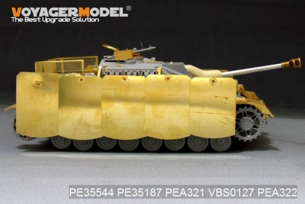 Voyager Model PEA321 WWII German StuG.IV Pivot-Mounting Swinging Type Hull Side Armour Skirts (For DRAGON) 1/35