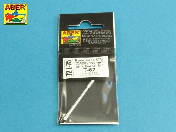 Aber 72L-75 Lufa U-5TS(2A20) 115mm do rosyjskiego czołgu T6 1/72