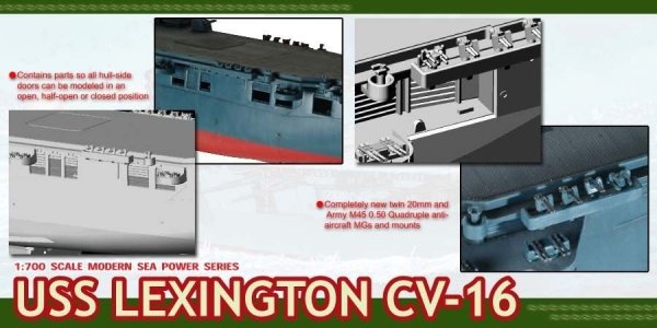 Dragon 7051 U.S.S. Lexington CV-16 1/700