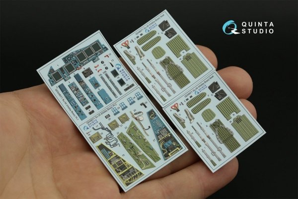 Quinta Studio QD48071 Su-34 3D-Printed &amp; coloured Interior on decal paper (HobbyBoss) 1/48