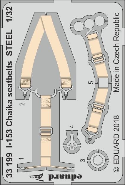 Eduard 33199 I-153 Chaika seatbelts STEEL ICM 1/32