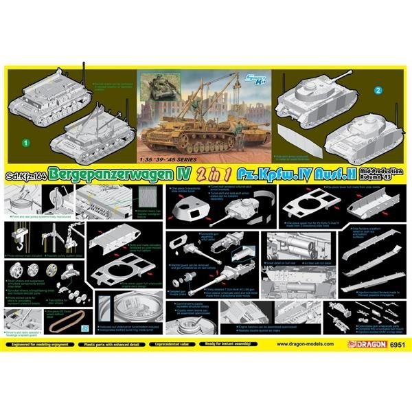 Dragon 6951 BERGEPANZER IV / Pz.IV H (2 IN 1) 1/35