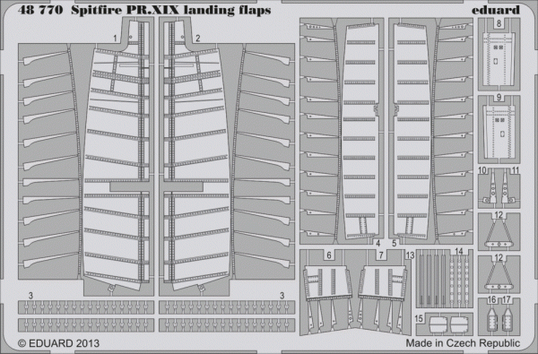 Eduard 48770 Spitfire PR. XIX landing flaps 1/48 Airfix