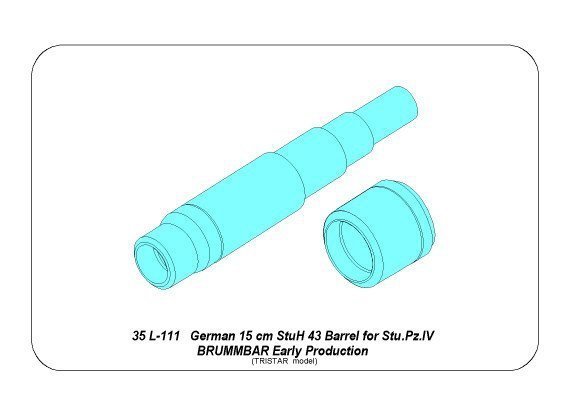 Aber 35L-111 German 15cm StuH 43 Barrel for Stu.Pz. IV BRUMBAR Early (1:35)	