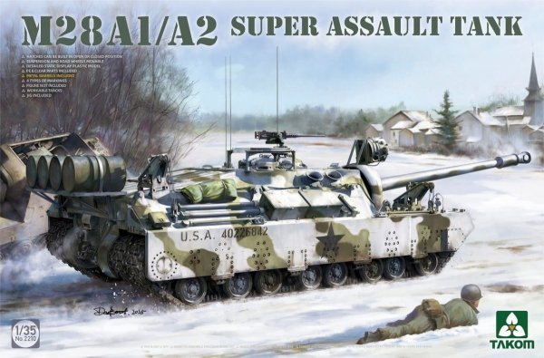 Takom 2210 M28A1/A2 SUPER ASSAULT TANK 1/35
