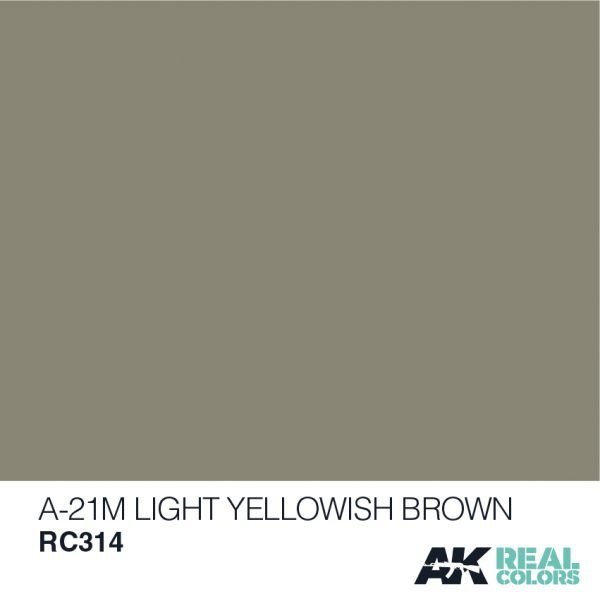 AK Interactive RC314 A-21M LIGHT YELLOWISH BROWN 10ML