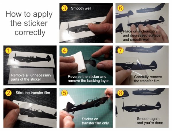 Omask 150360 sticker P-40 Warhawk (15cm black)