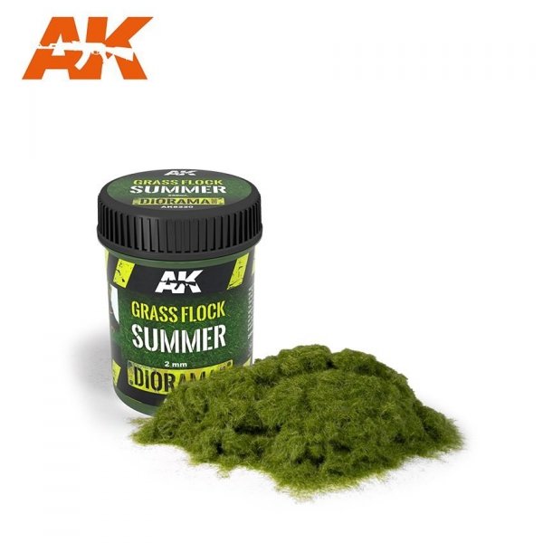 AK Interactive AK8220 GRASS FLOCK 2MM SUMMER / Posypka trawa