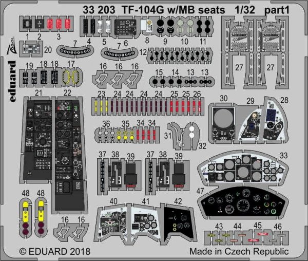 Eduard 33203 TF-104G w/ MB seats ITALERI 1/32