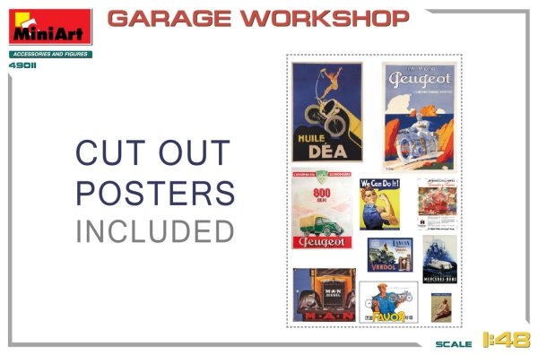 MiniArt 49011 GARAGE WORKSHOP 1/48