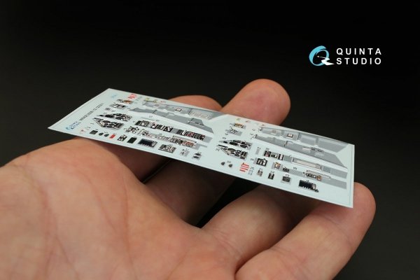 Quinta Studio QD32011 Mirage 2000B 3D-Printed &amp; coloured Interior on decal paper (for Kitty Hawk kit) 1/32