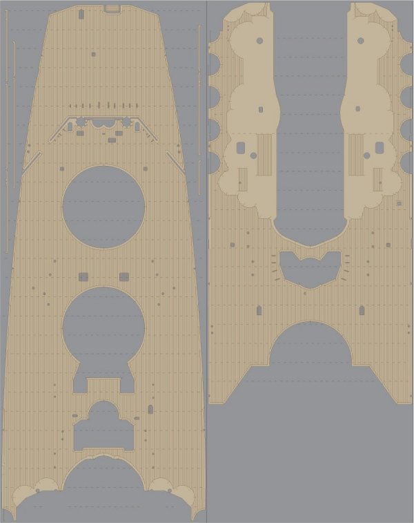 Pontos 35029WD1 IJN Yamato Wooden Deck set 1945 (1:350)