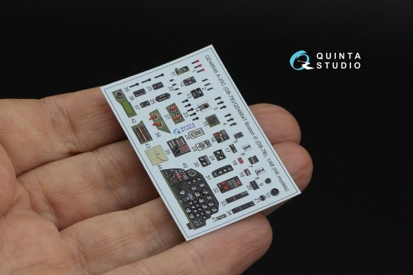 Quinta Studio QD48646 A-20C Havoc (DB-7B) 3D-Printed &amp; coloured Interior on decal paper (HK models) 1/48