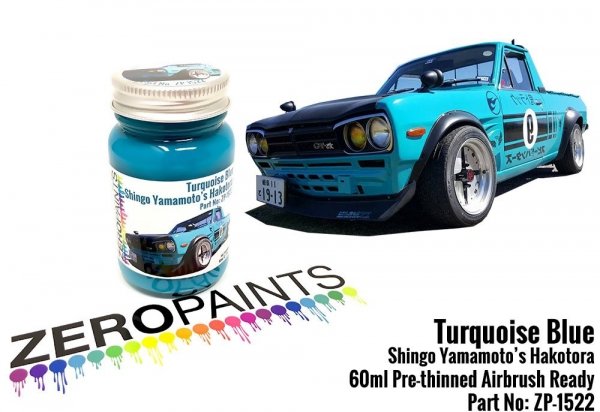 Zero Paints 1522 Turquoise Blue Paint - Shingo Yamamoto’s Hakotora 60ml