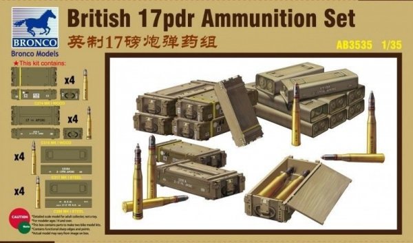 Bronco AB3535 British 17pdr Ammo Set 1/35