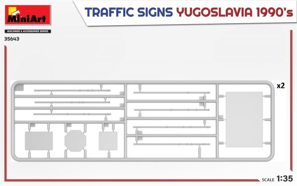 MiniArt 35643 TRAFFIC SIGNS. YUGOSLAVIA 1990’s 1/35