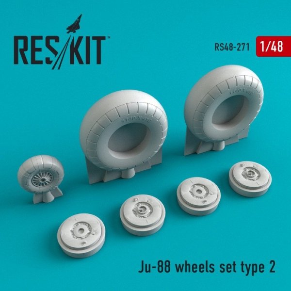 RESKIT RS48-0271 Ju-88 wheels set  type 2 1/48