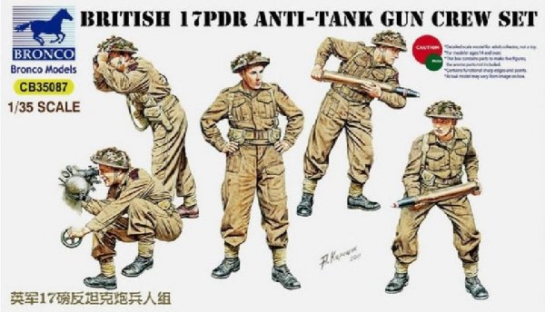 Bronco CB35087 British 17pdr Anti-Tank Gun Crew Set 1/35