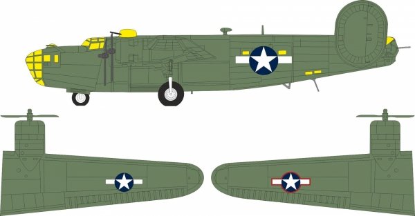 Eduard BIG72190 B-24D part II for AIRFIX 1/72