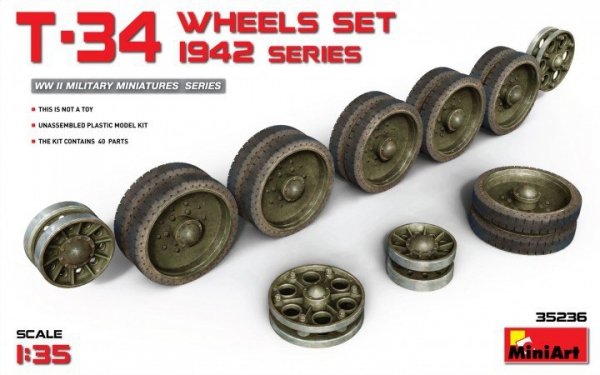 MiniArt 35236 T-34 Wheels Set 1942 Series 1/35