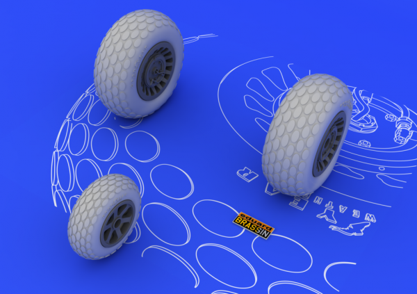 Eduard 648057 P-61 wheels 1/48 (GREAT WALL HOBBY)