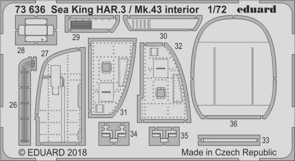 Eduard 73636 Sea King HAR.3 / Mk.43 interior AIRFIX 1/72