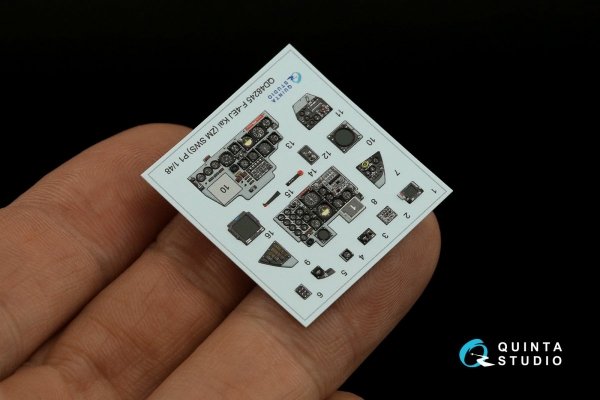 Quinta Studio QDS-48245 F-4EJ Kai 3D-Printed &amp; coloured Interior on decal paper (ZM SWS) (Small version) 1/48