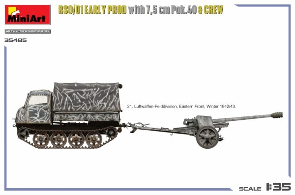 MiniArt 35485 RSO/01 Early Prod. with 7,5 cm Pak.40 &amp; Crew 1/35
