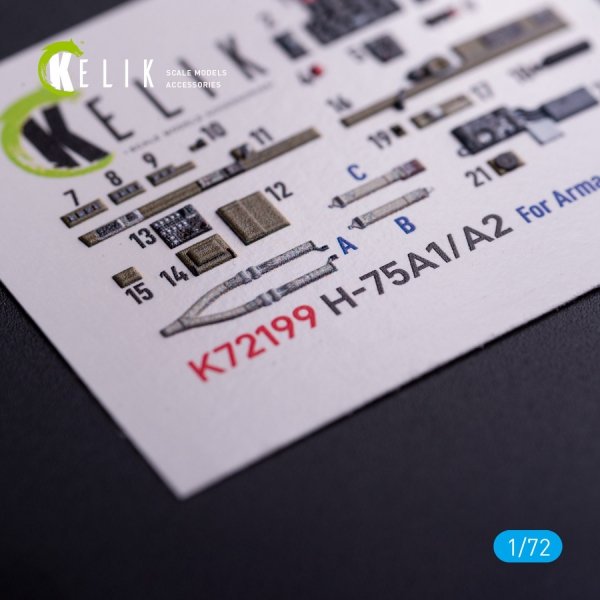 Kelik K72199 H-75A1/AR - interior 3D decals for Arma Hobby kit (1/72)