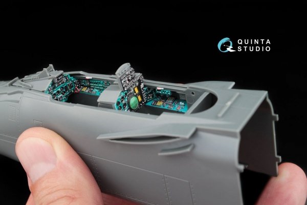 Quinta Studio QD48027 MiG-31B 3D-Printed &amp; coloured Interior on decal paper (for AMK kit) 1/48
