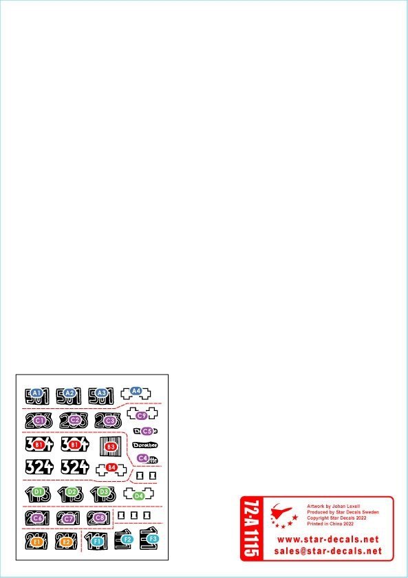 Star Decals 72-A1115 East Front Tigers s.Pz.Abt. 501 1943-44 Tiger I and Befehls-Tiger I Mid production 1/72