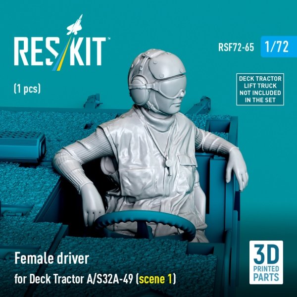 RESKIT RSF72-0065 Female driver for Deck Tractor A/S32A-49 (scene 1) (1 pcs) (3D Printed) 1/72