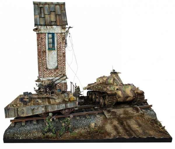 RT-Diorama 35027 Diorama-Base: Railroad Crossing 1/35