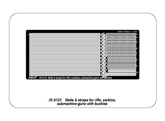 Aber 35A123 Belts and straps for rifle, carbine, submachine guns with buckles (1:35)