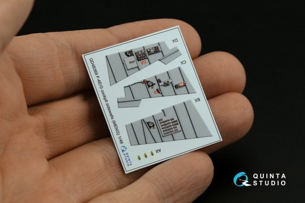 Quinta Studio QD+48341 F-4G early 3D-Printed &amp; coloured Interior on decal paper (Meng) (with 3D-printed resin parts) 1/48