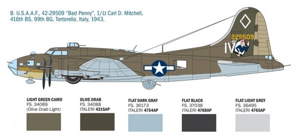 Italeri 1487 B-17F Flying Fortress 1/72