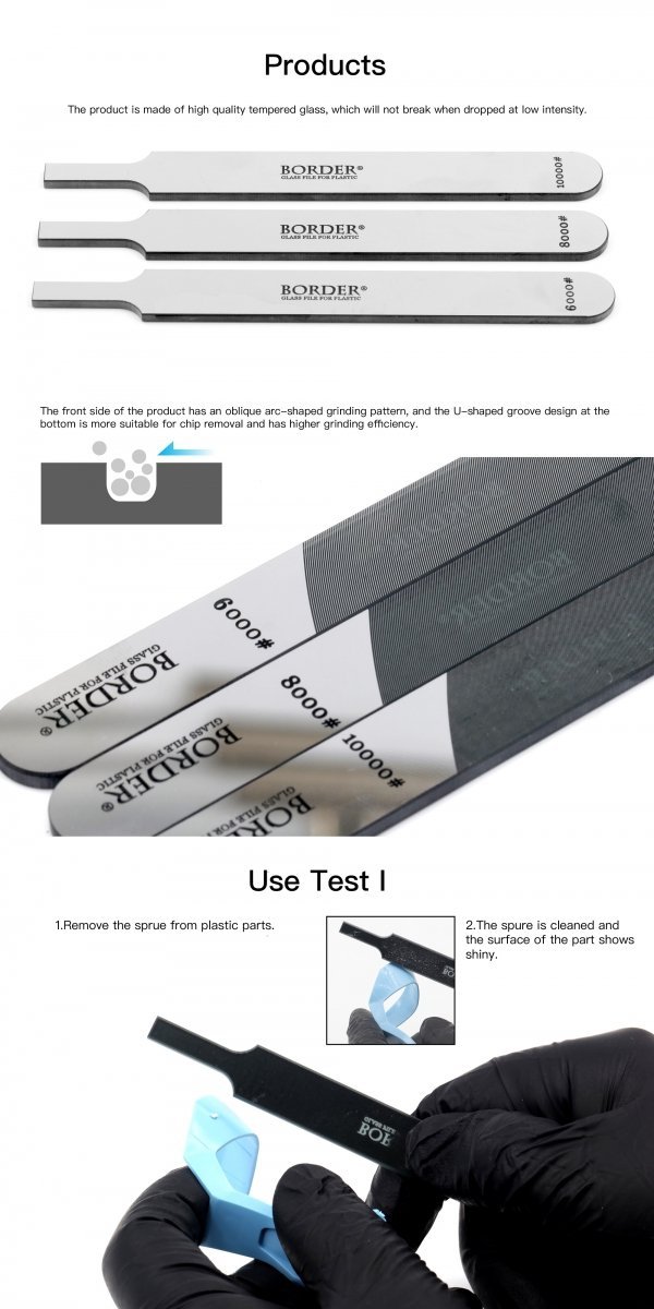 Border Model BD0006-1 Glass Polishing File 6000#