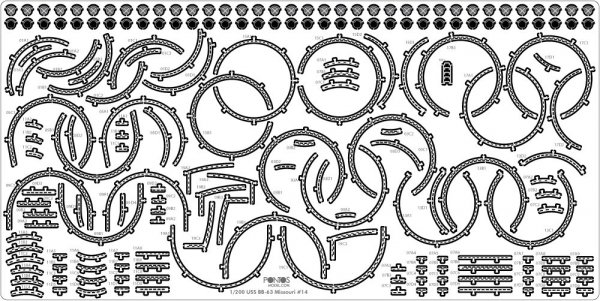 Pontos 23003F1 USS BB-63 Missouri 1945 Detail Up Set (20B Deck Blue stained wooden deck) (1:200)
