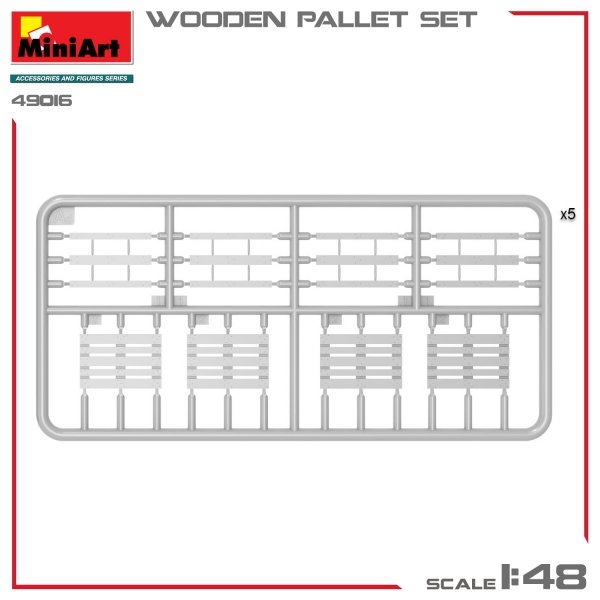 MiniArt 49016 WOODEN PALLET SET 1/48