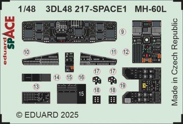 Eduard 3DL48217 MH-60L SPACE ICM 1/48
