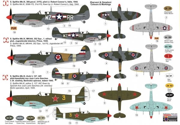 Kovozavody Prostejov KPM0167 Spitfire Mk.IX “Spitfire Stars” 1/72